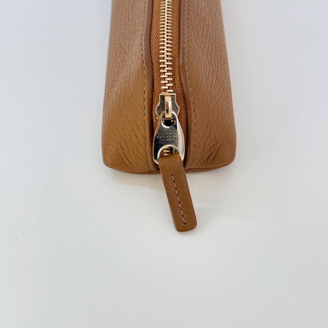 SMYTHSON ブラウン レザー ペンケース
