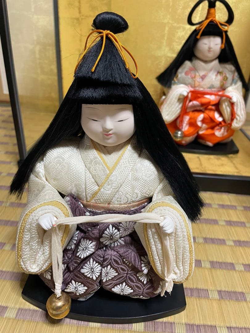 木目込人形 【福鈴】　二体セット 伝統的な衣装